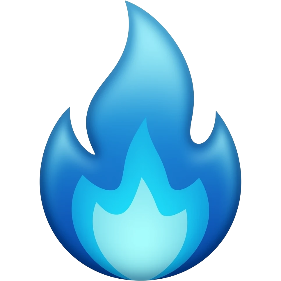 Blue fire emoji