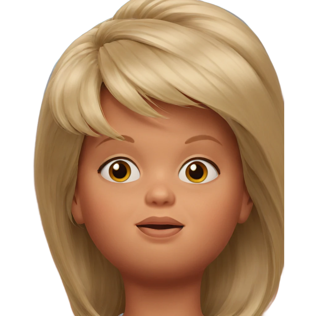 blonde girl portrait emoji