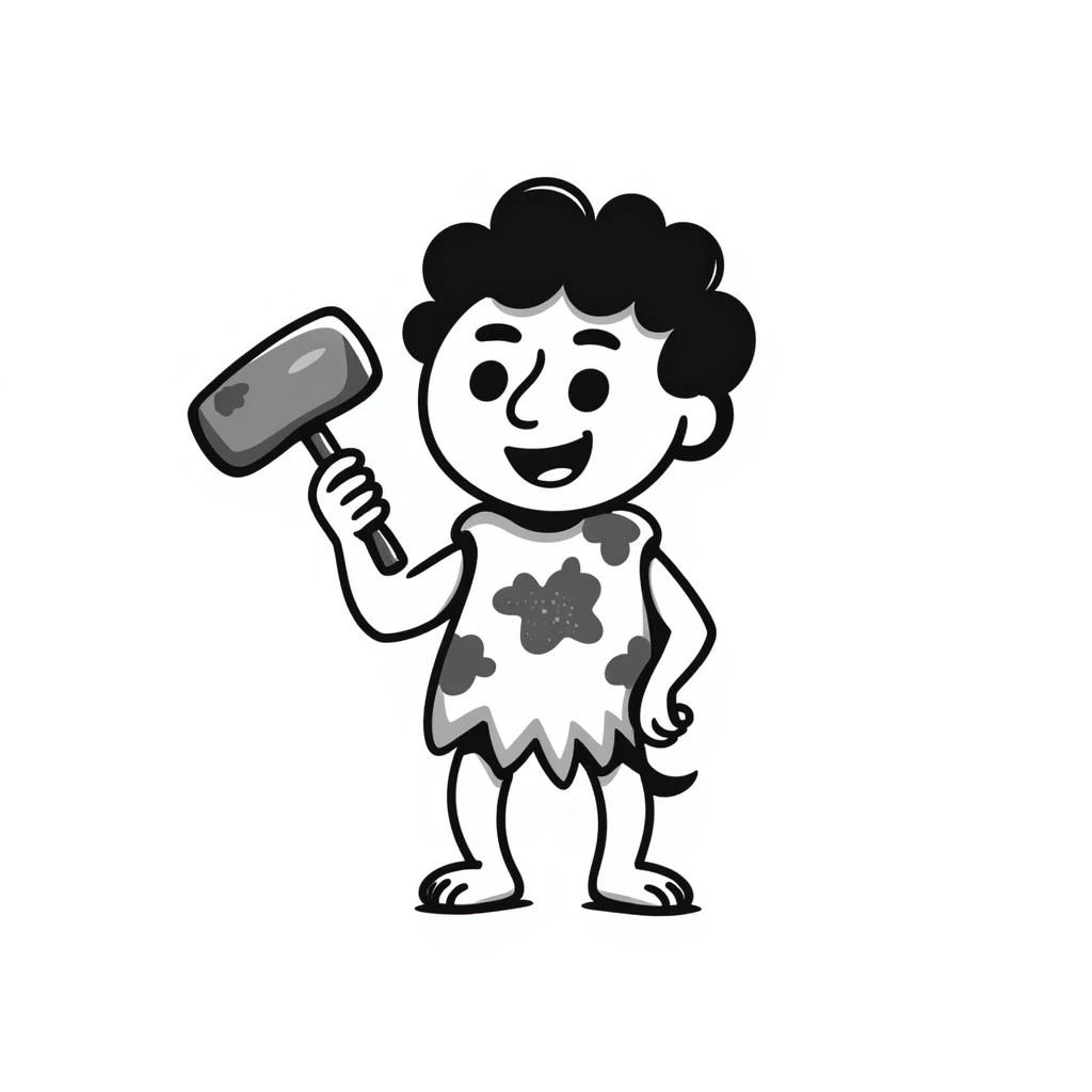 Caveman emoji in animal skin emoji