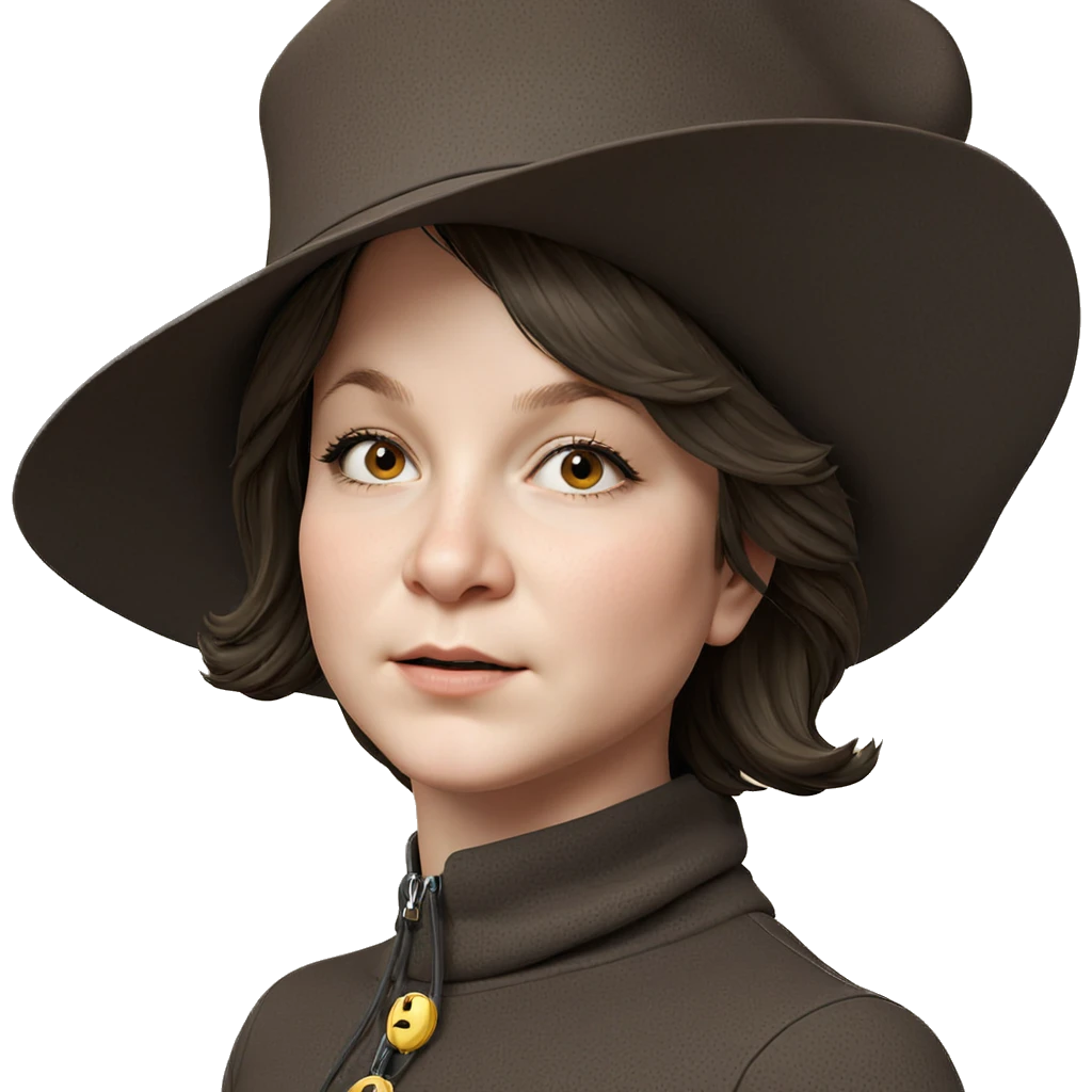 girl in hat portrait emoji