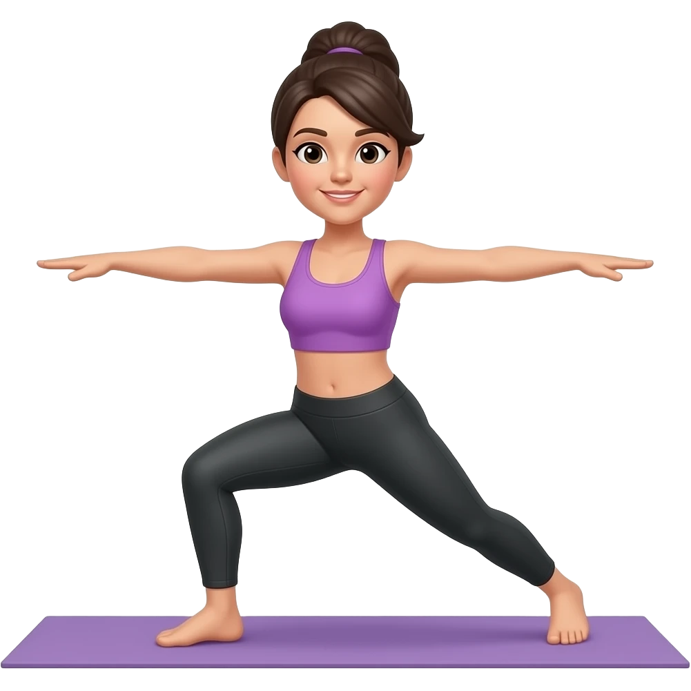 mujer adulta haciendo ejercicio emoji