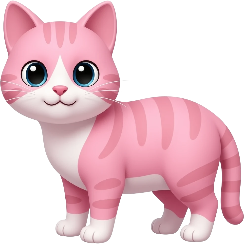 kawaii pink cats emoji