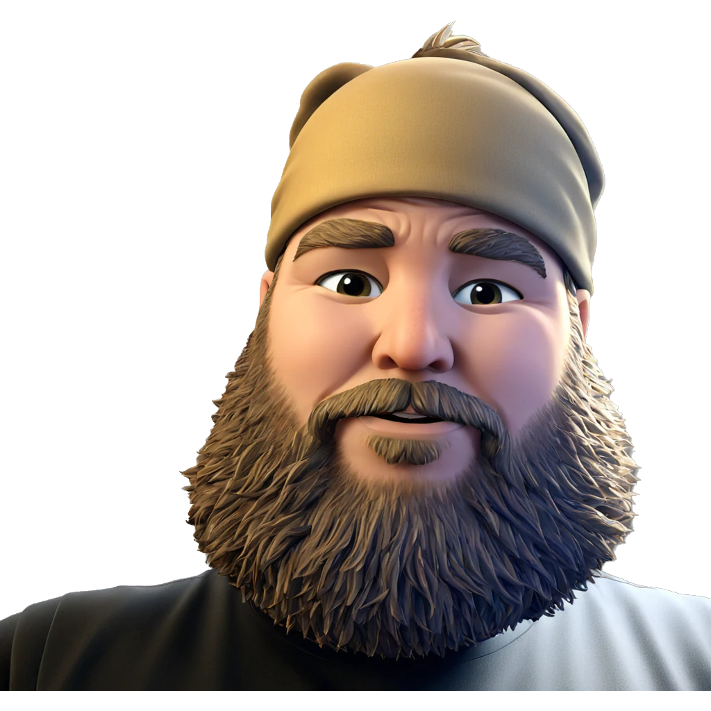 meme of bearded guy emoji