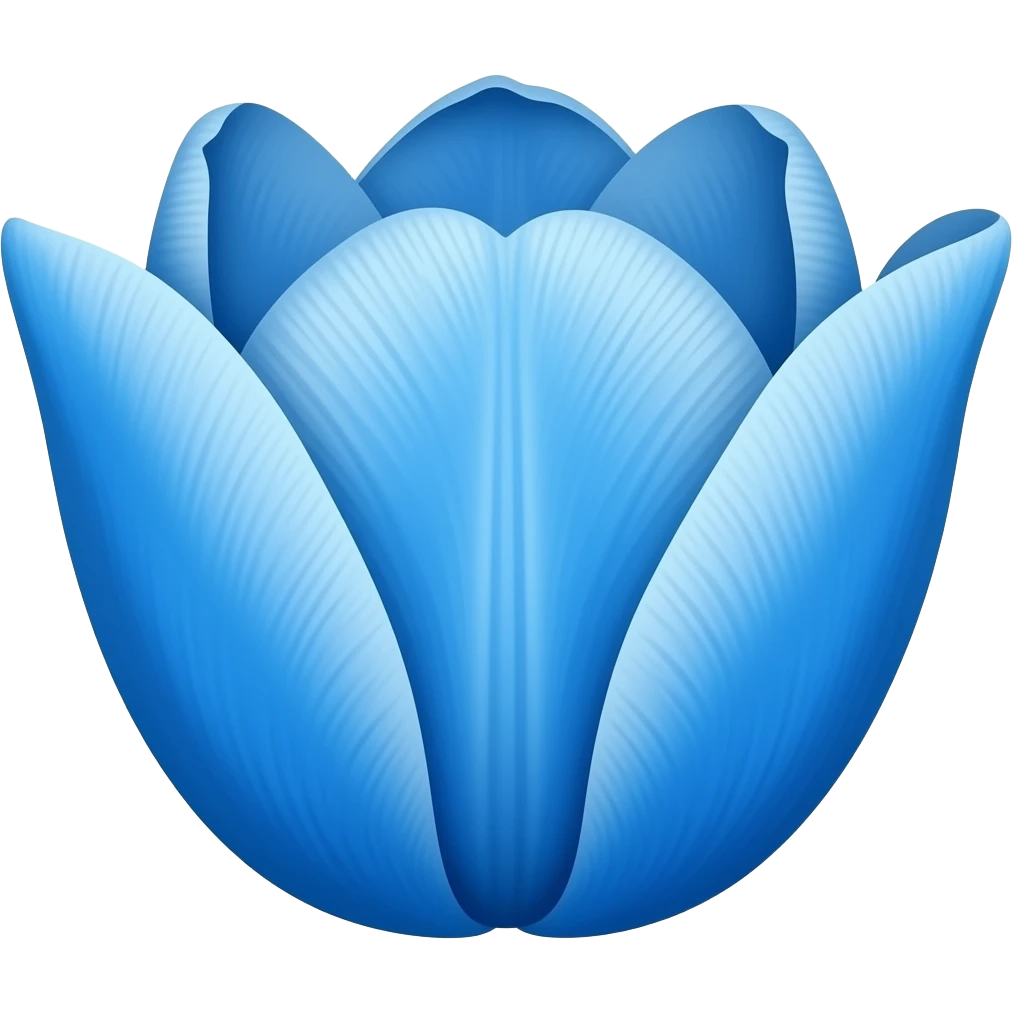 Tulipán color azul emoji