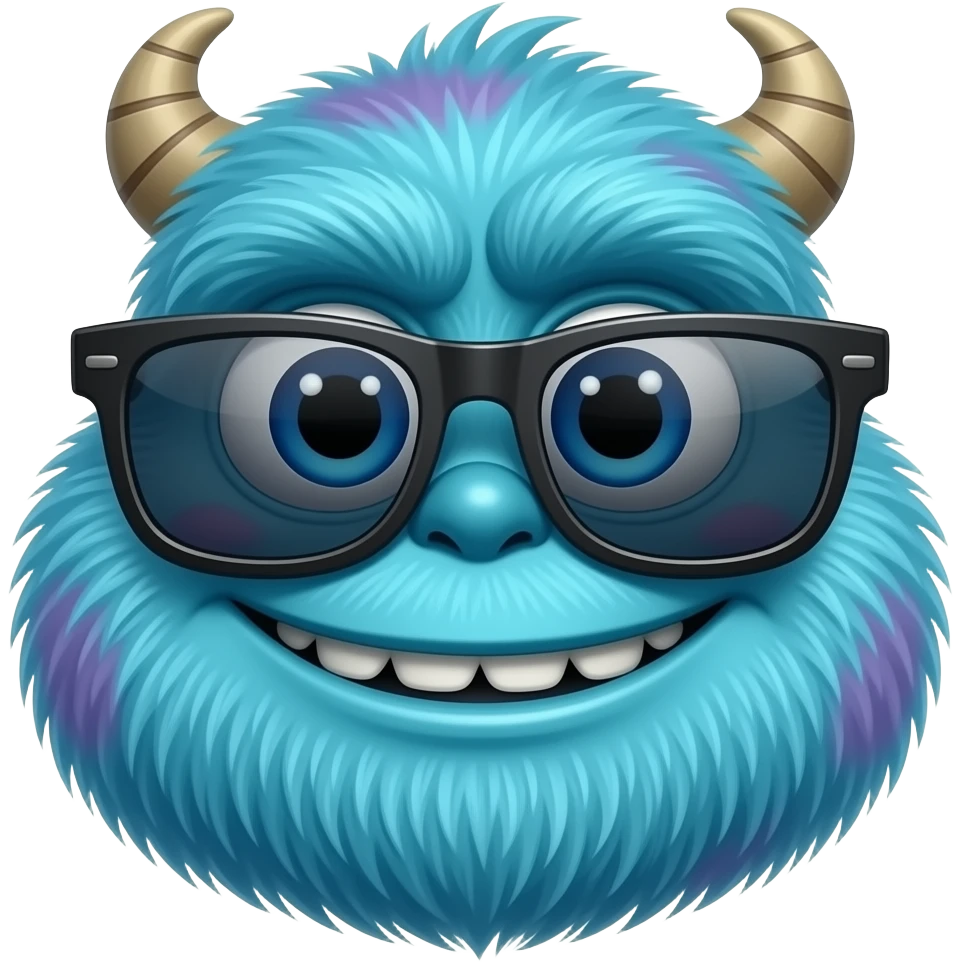 mike wazowski face wearing sunglasses emoji