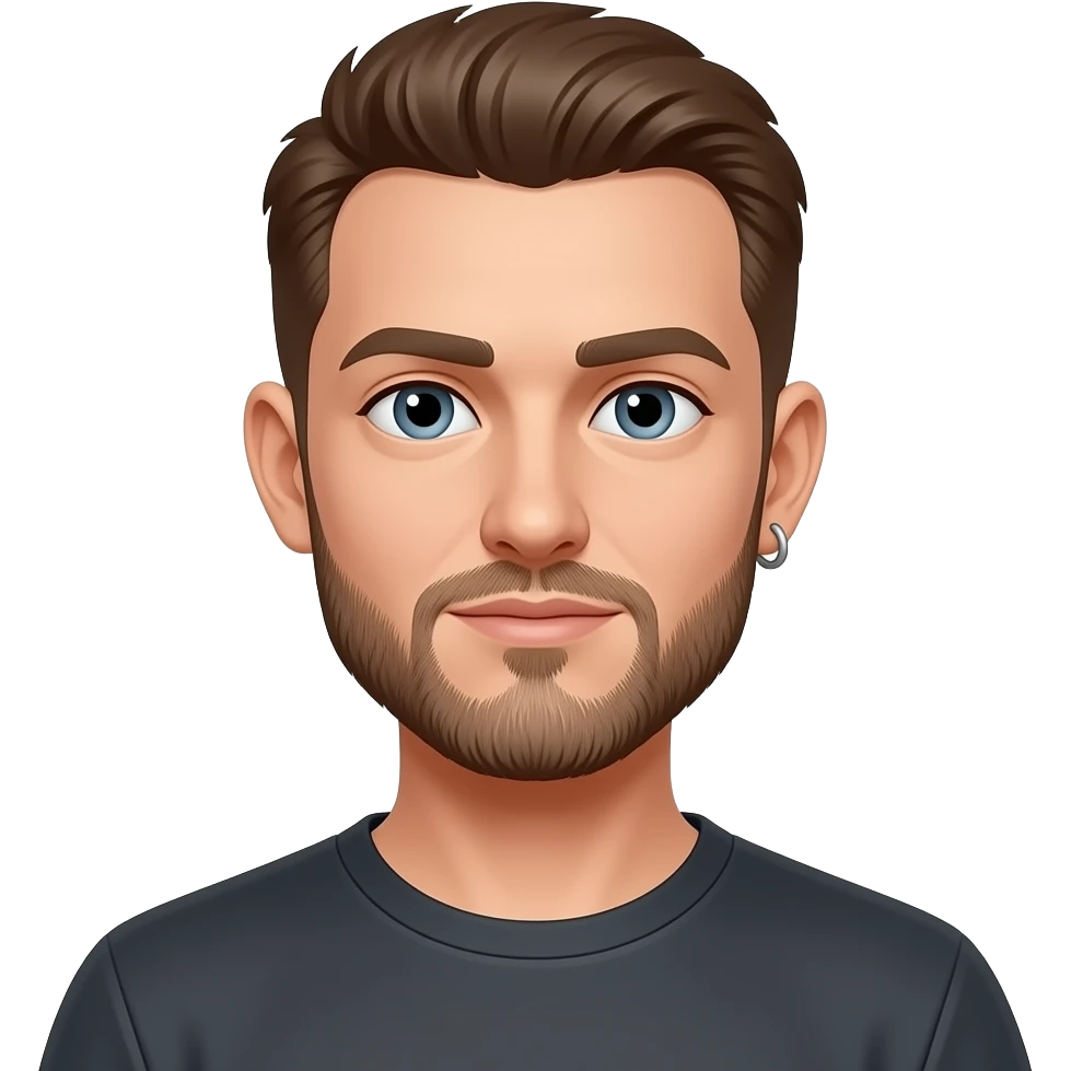 man ear piercing emoji