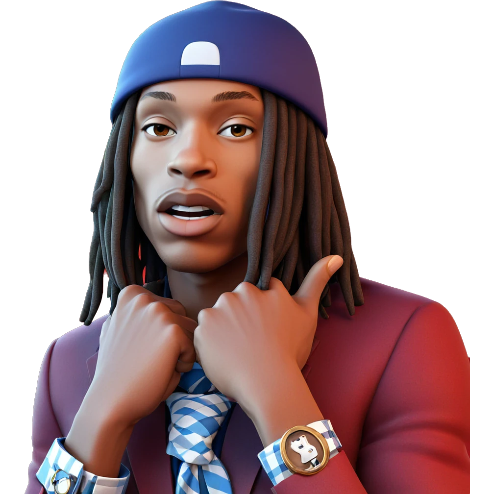 dapper boy in blue hat emoji