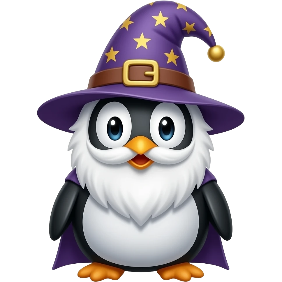 Penguin Wizard emoji