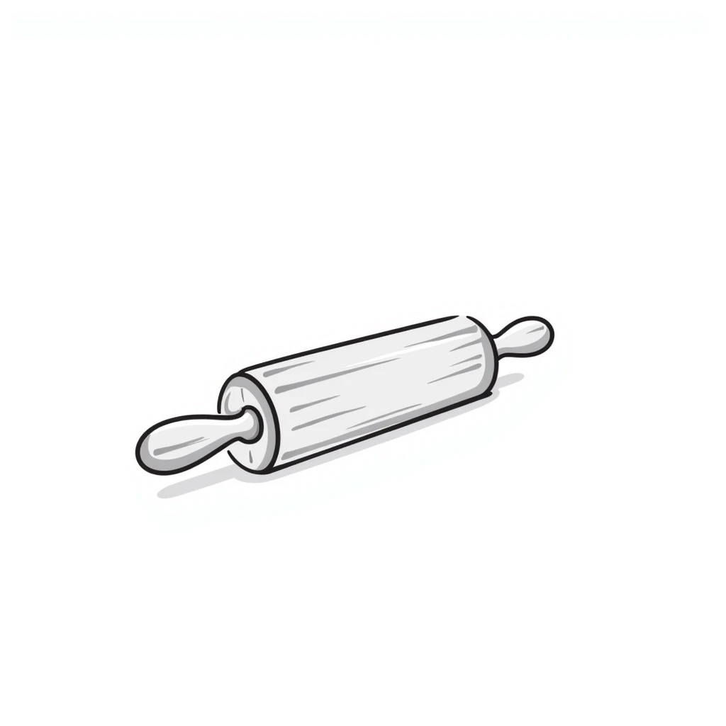 hand-drawn rolling pin emoji