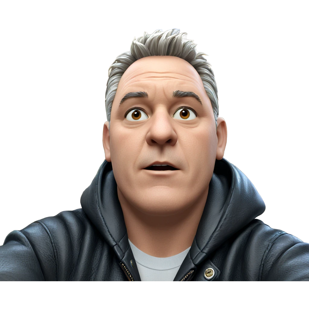 boy in leather jacket by window emoji