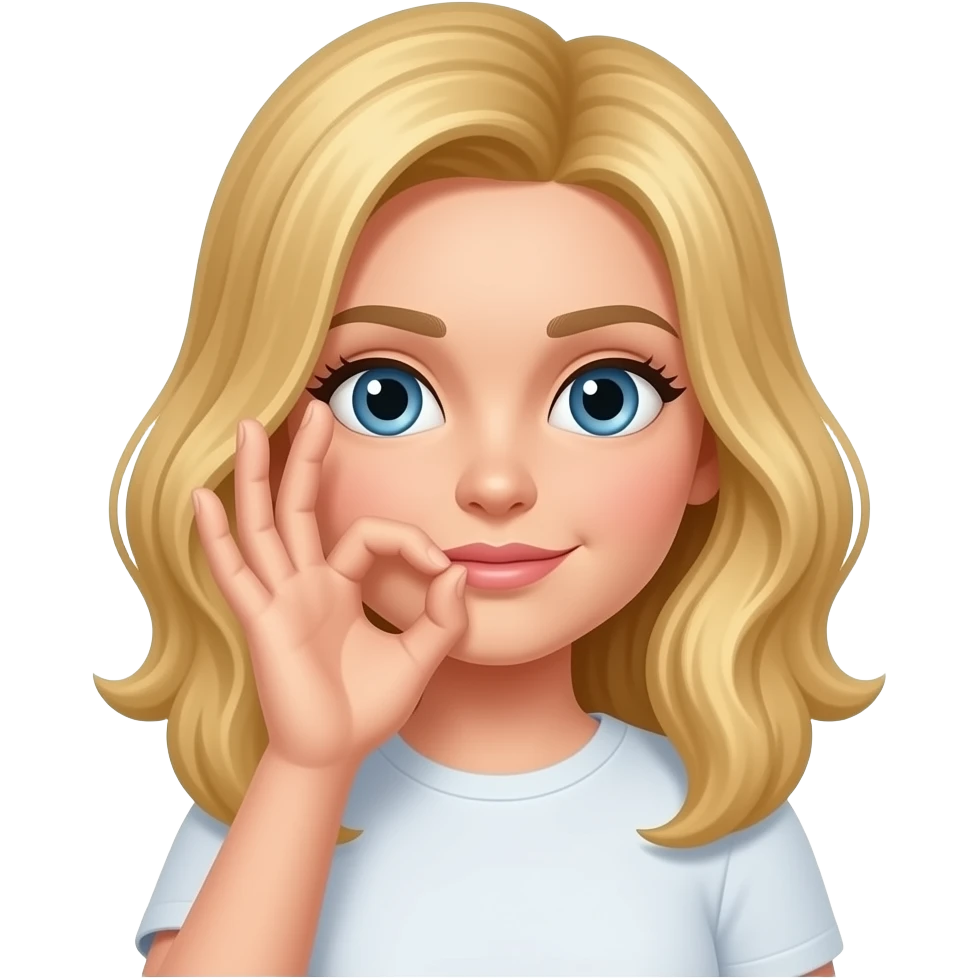 Boca fechada +👱🏼  = 🙆🏼 emoji