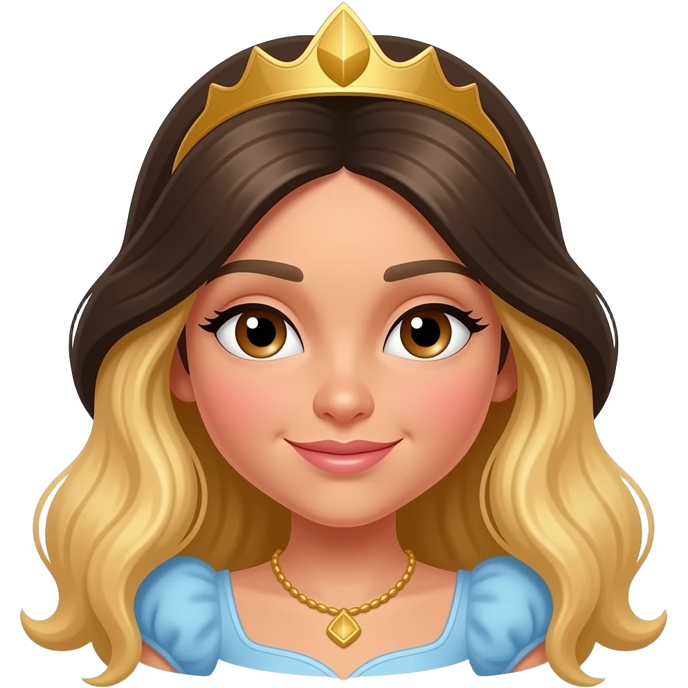 Princess Laila, blonde-brunette, brown eyes, Australian, sleeping emoji
