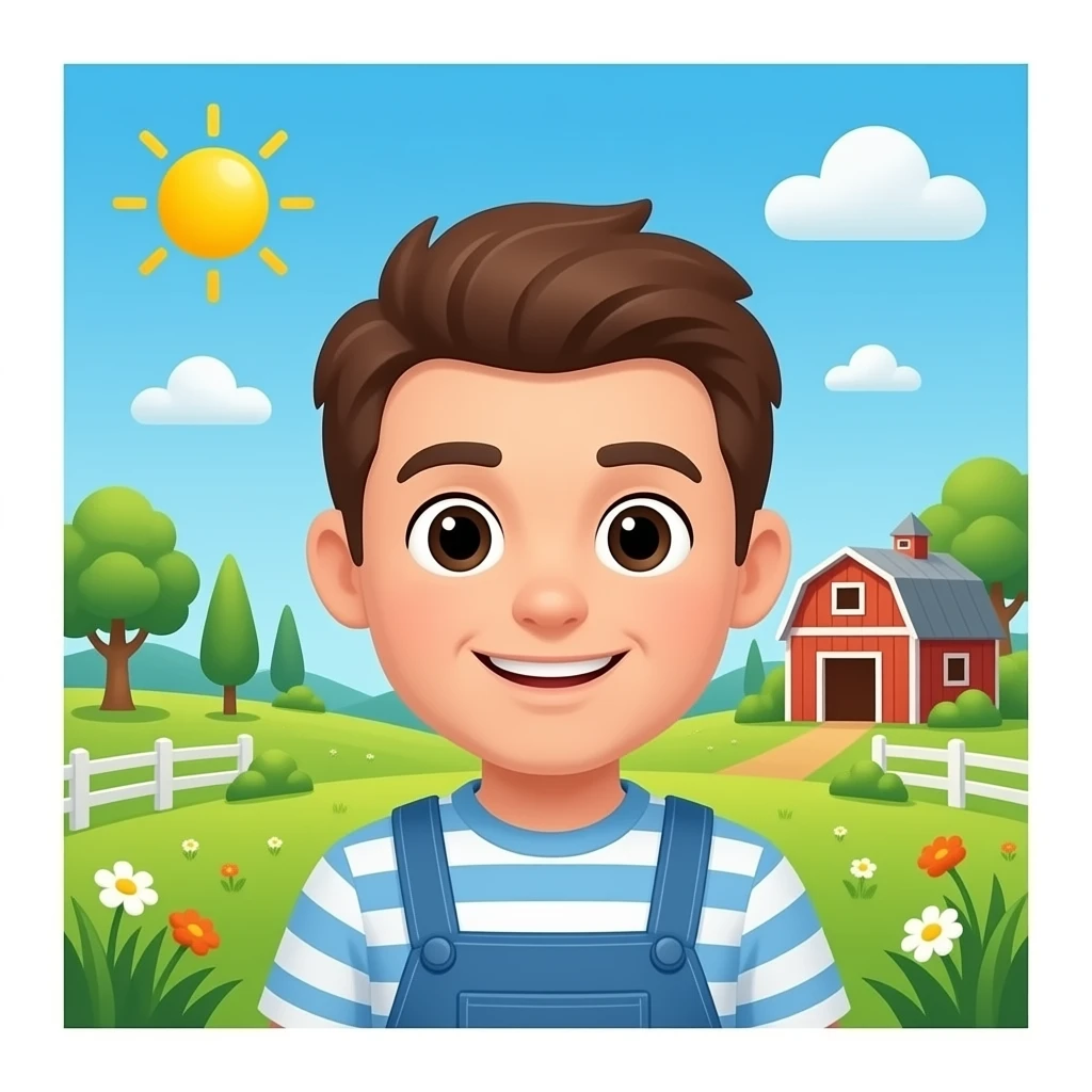Cartoon inside a barn background emoji