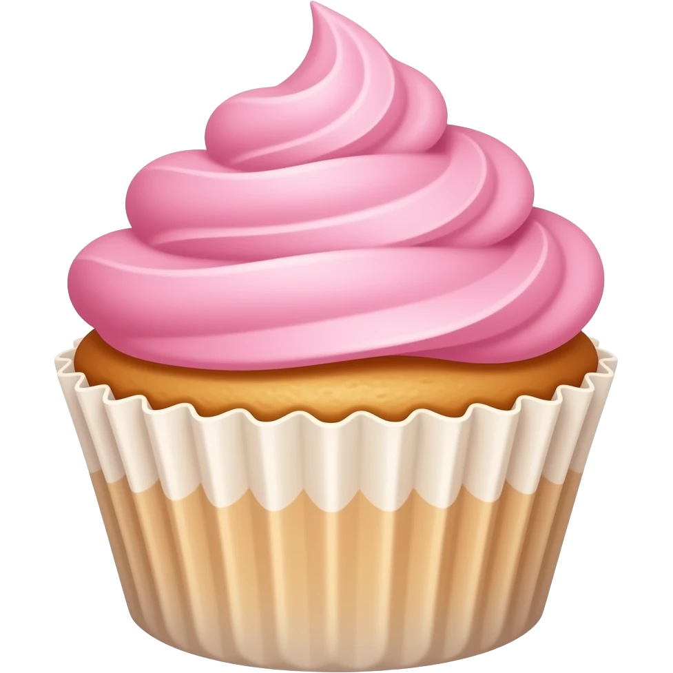 Cupcake with pink icing emoji