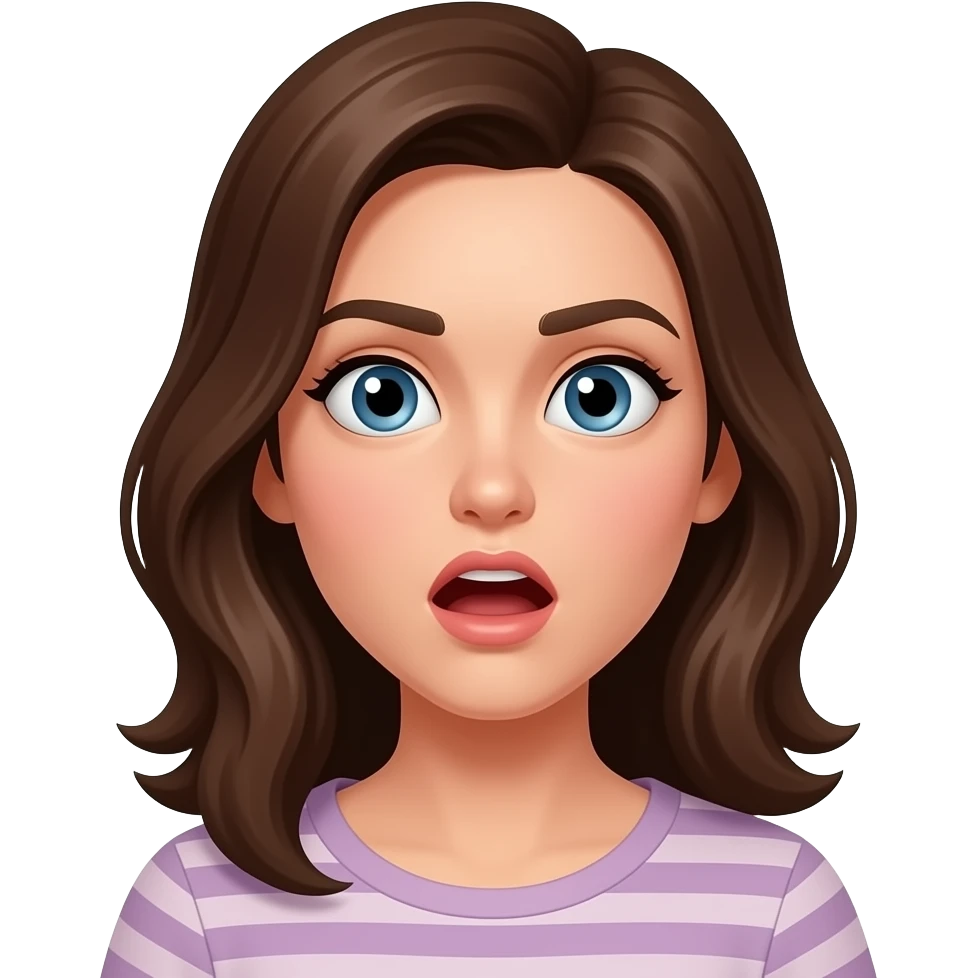 female with shocked expressions emoji
