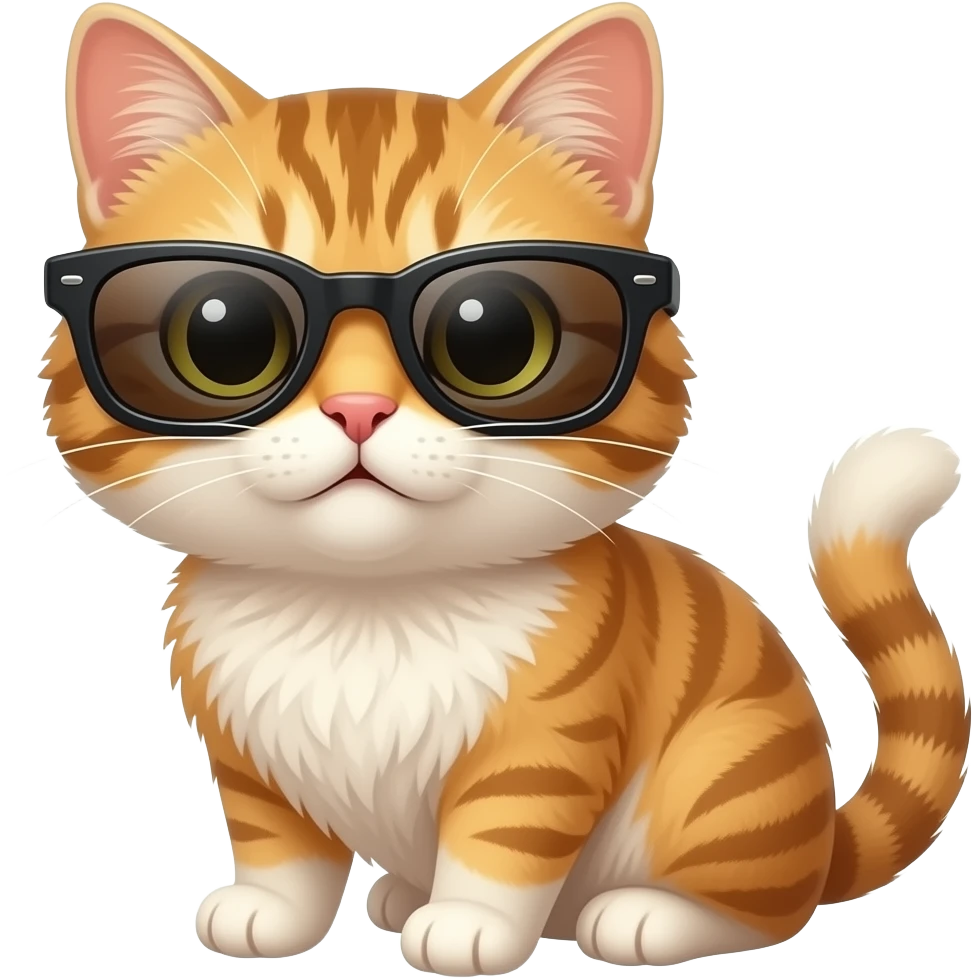 Cat wearing sunglasses emoji