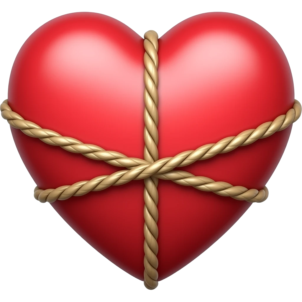 Bondage heart emoji