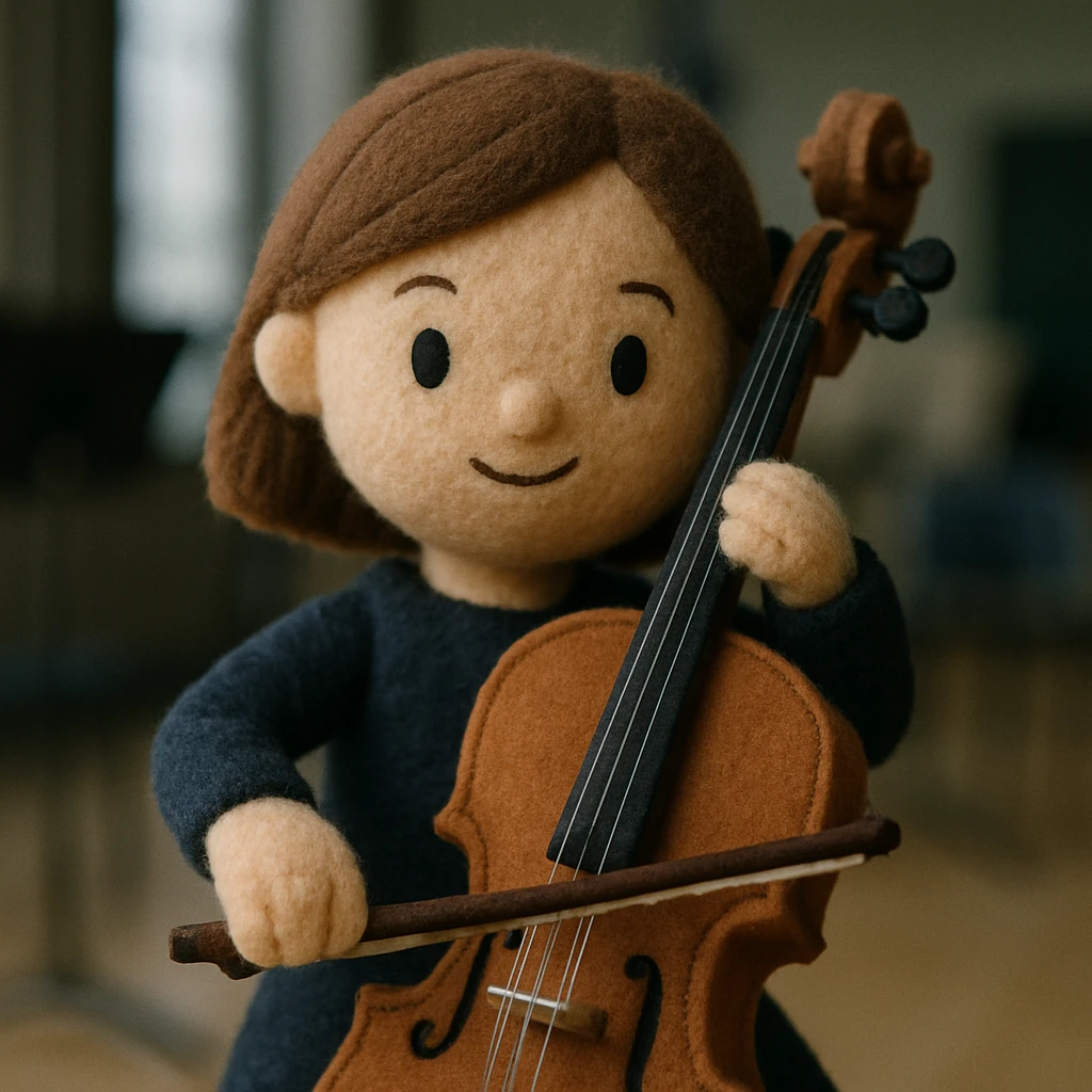 girl playing cello emoji