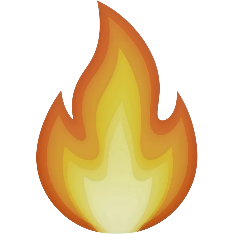 golden flame emoji