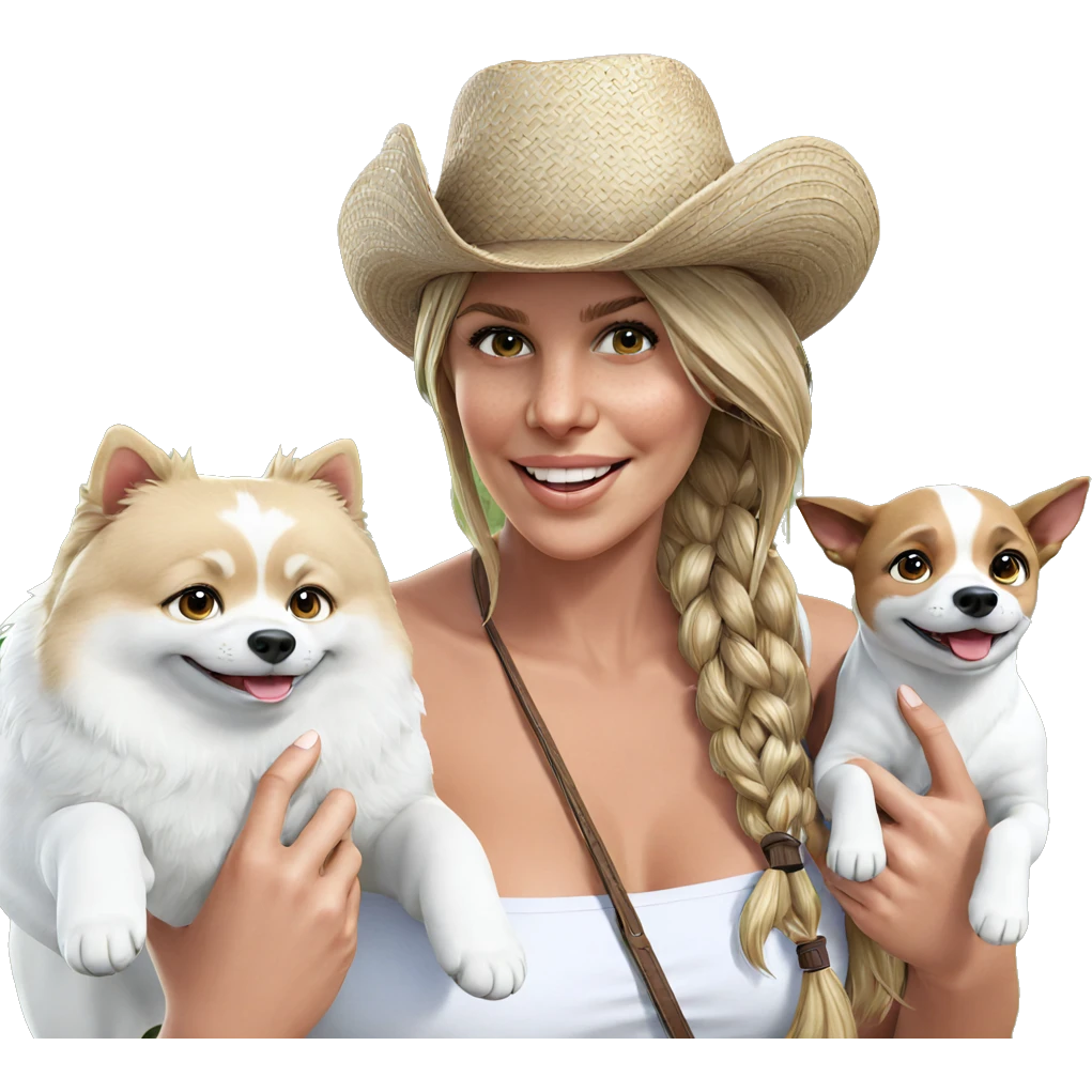 girl with dog outdoors smile emoji