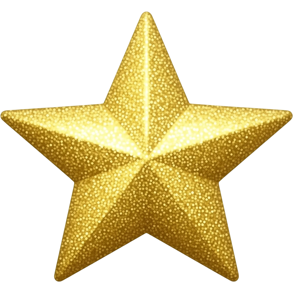 FLAT GOLD STAR GLITTER emoji
