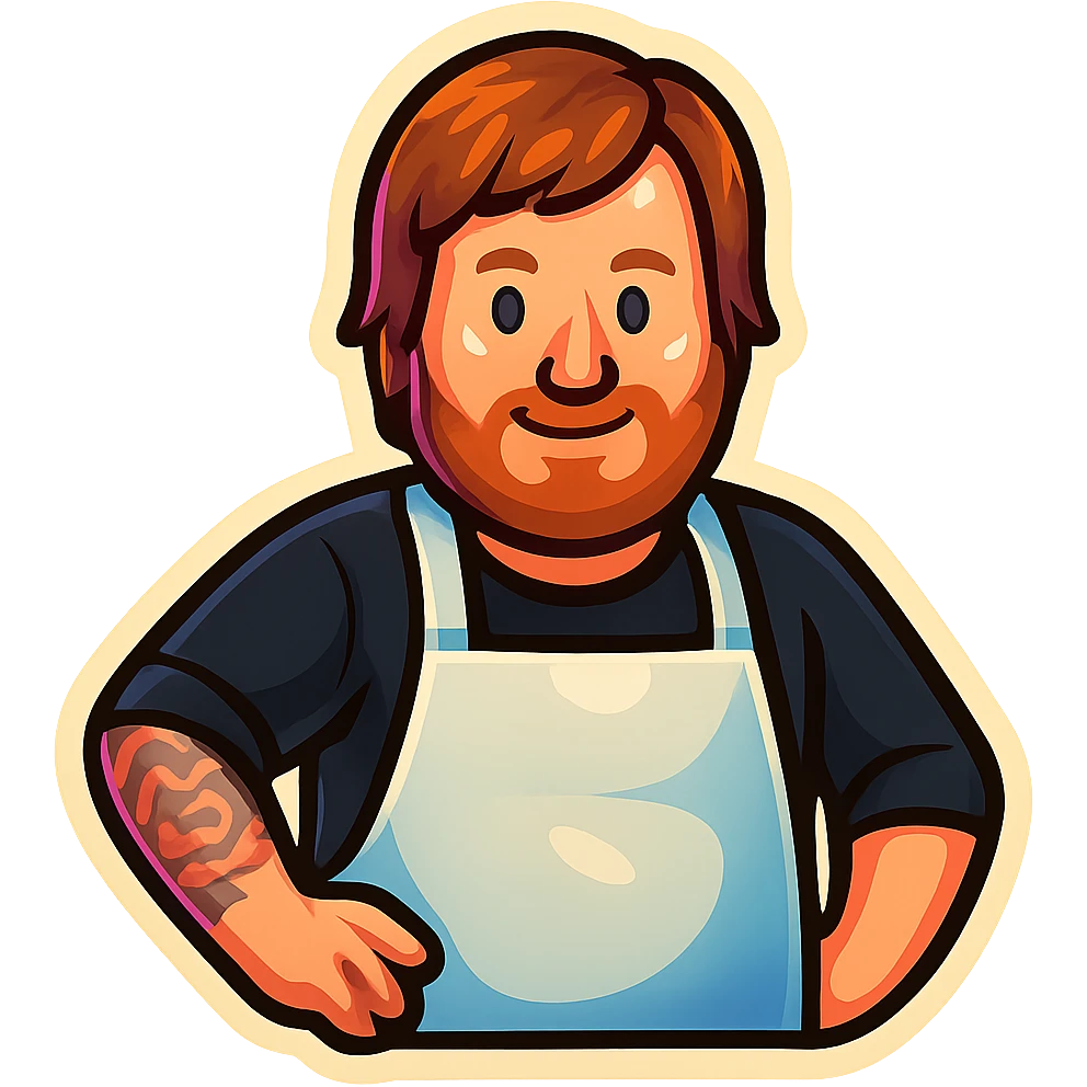 Create an emoji based on this person's appearance. Use a fun, expressive style suitable for emoji, in a retro stickers style. emoji