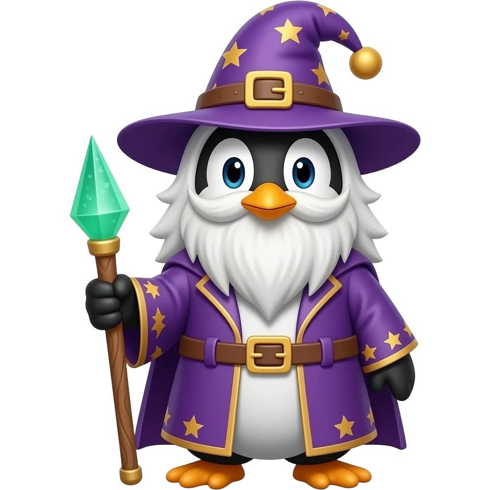 Penguin Wizard emoji