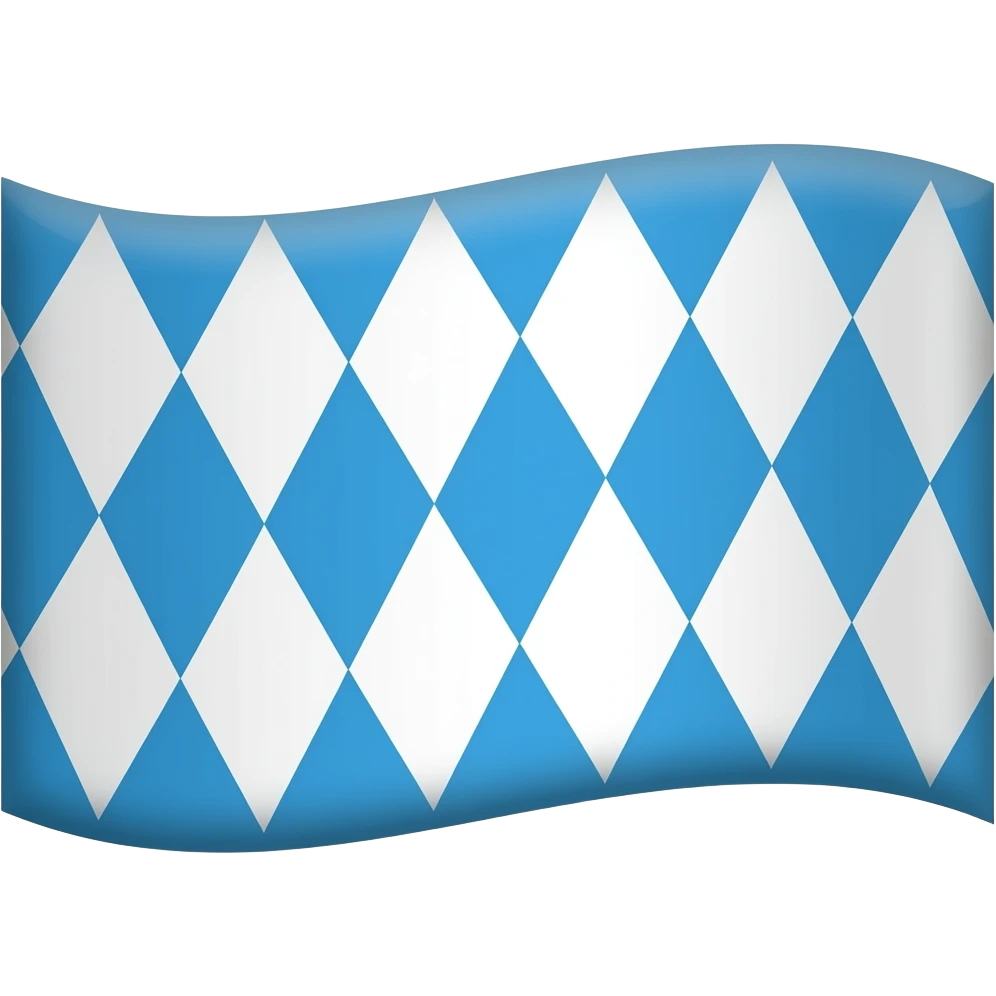 eine Fahne Weiß und blau Rauten emoji
