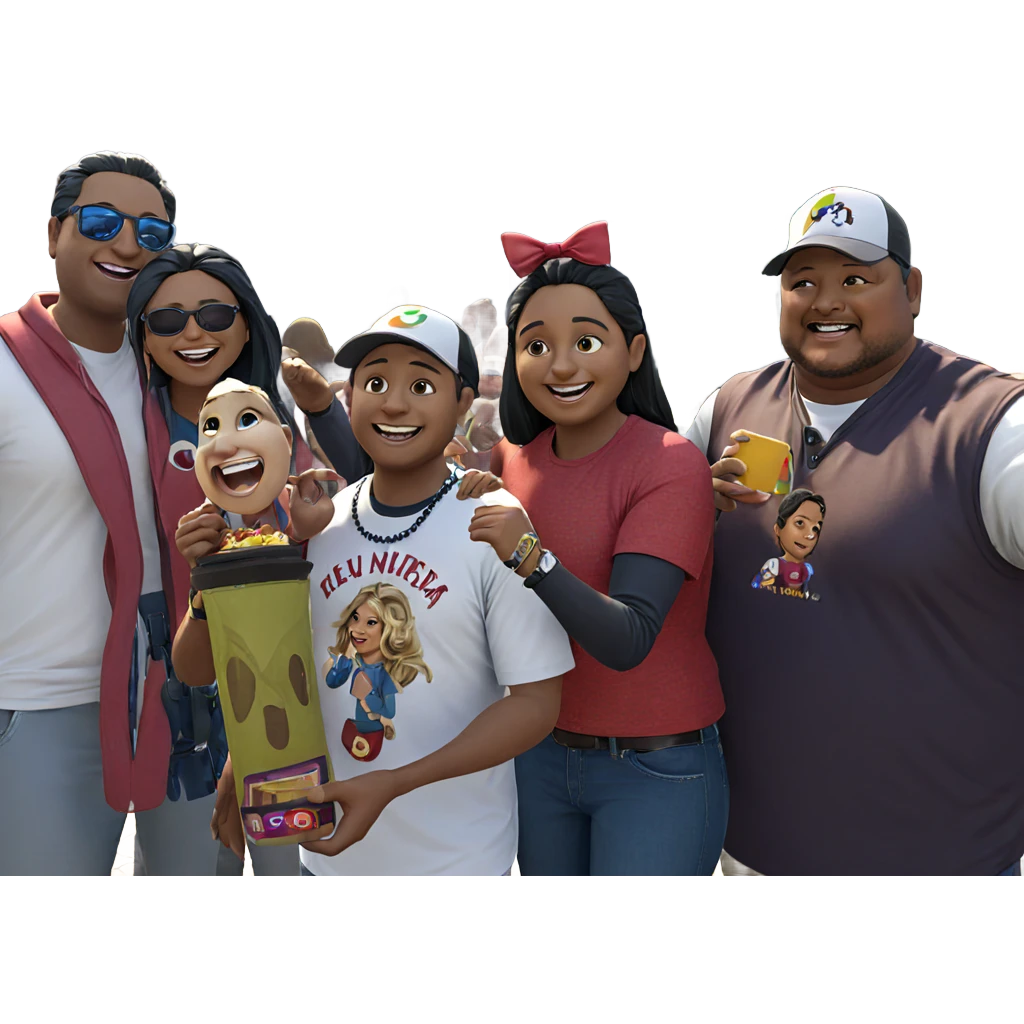 friends enjoying a sunny day emoji