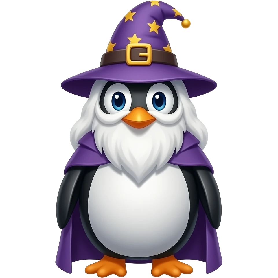 Penguin Wizard emoji