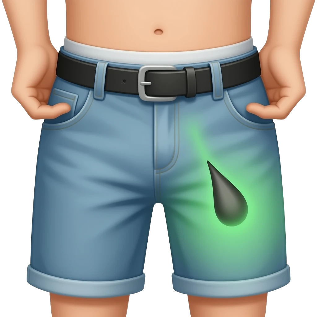Guy farting green gas out of his butt emoji