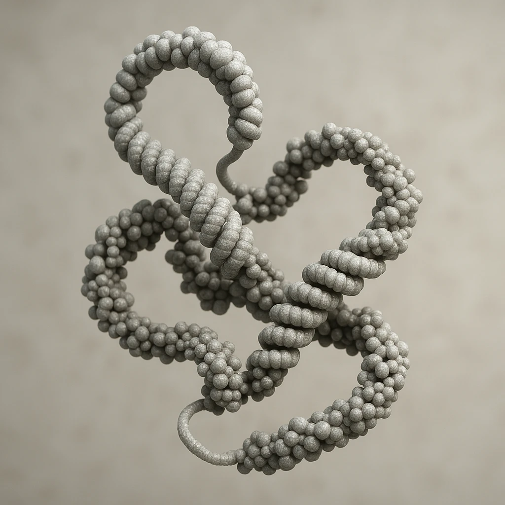 insulin as a three-dimensional molecule, hyper realistic 4K style, structural details, neutral background emoji