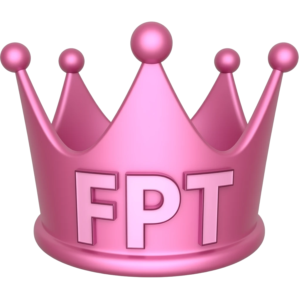 crown writen on it FPT in pink theme emoji