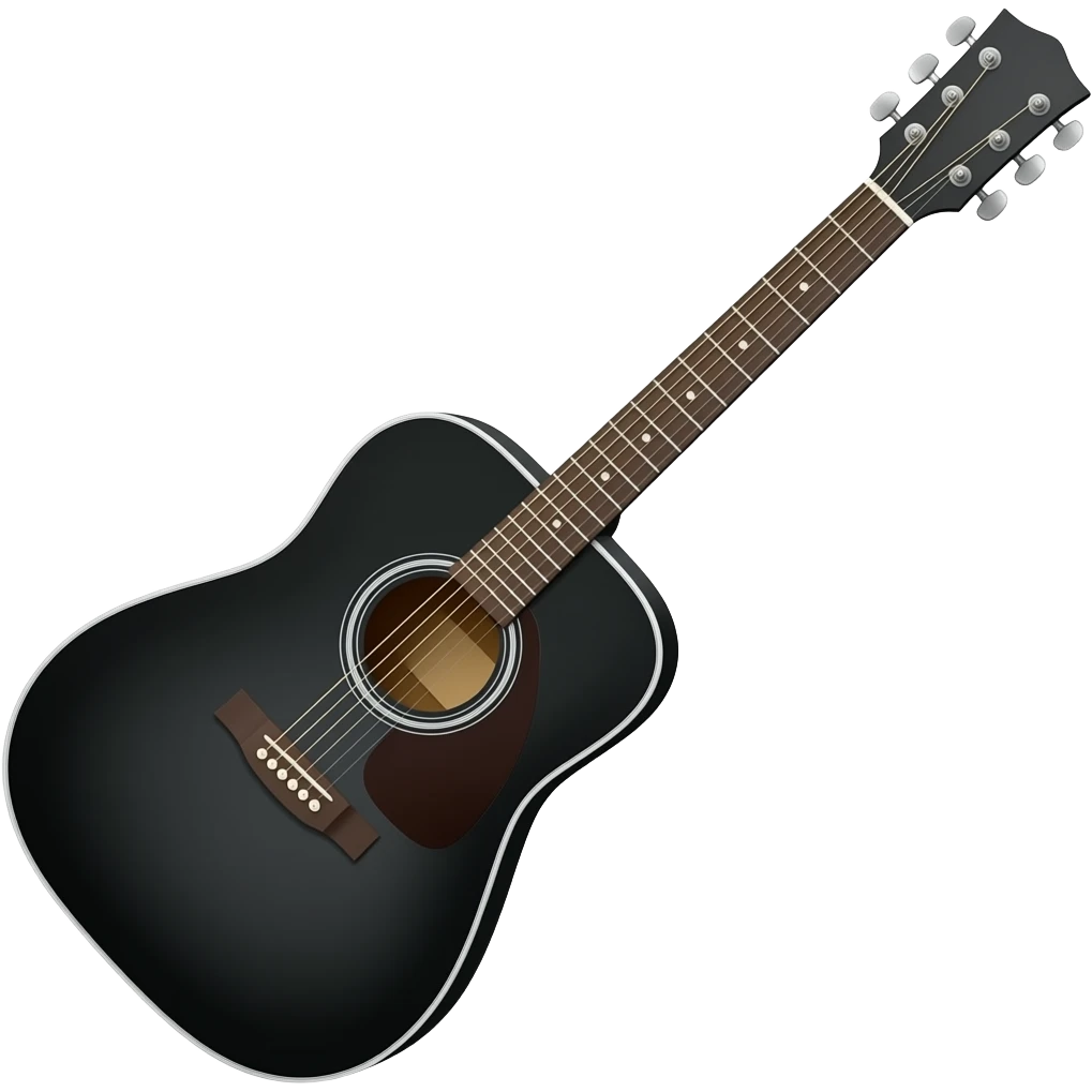 violão preto emoji