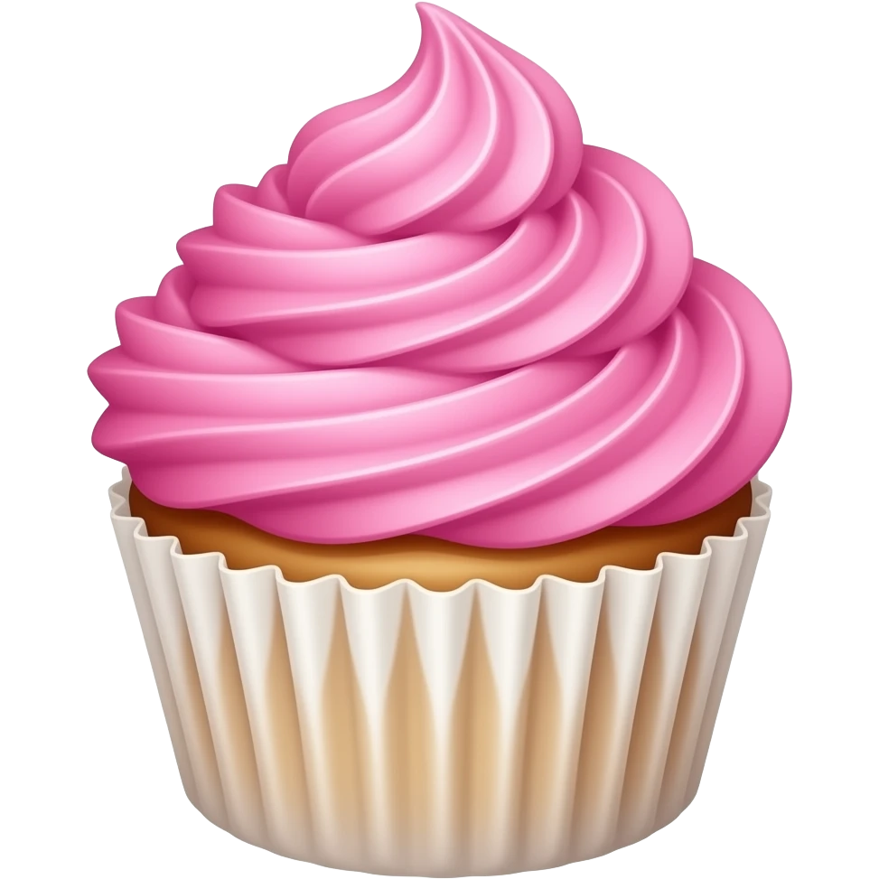 Cupcake with pink icing emoji