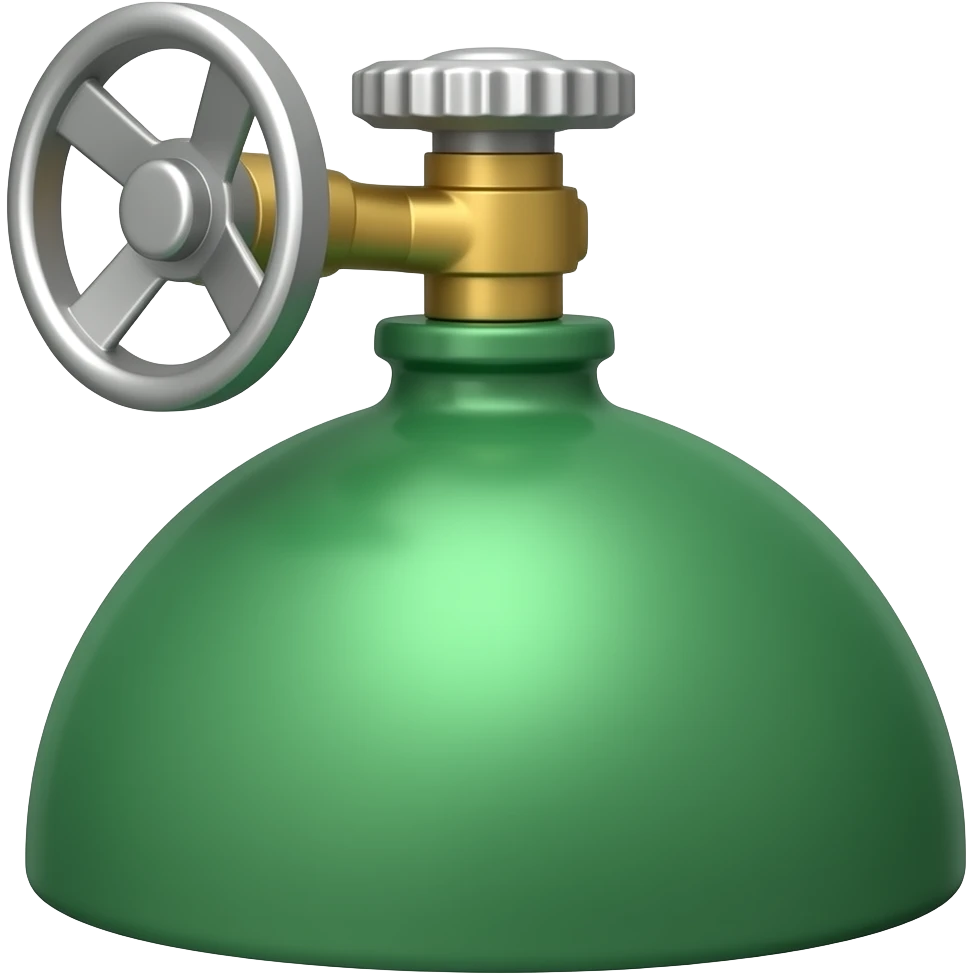Green Oxygen tank with valve emoji