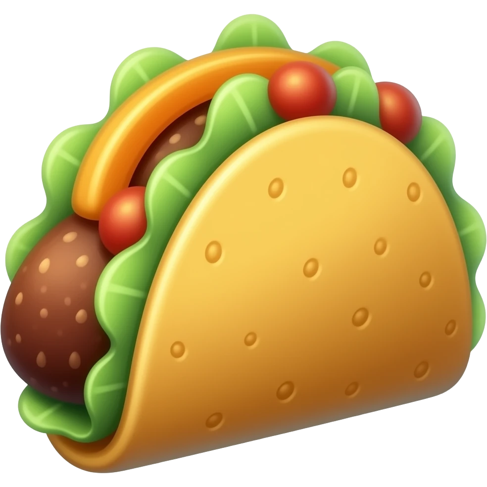 Gummy taco emoji