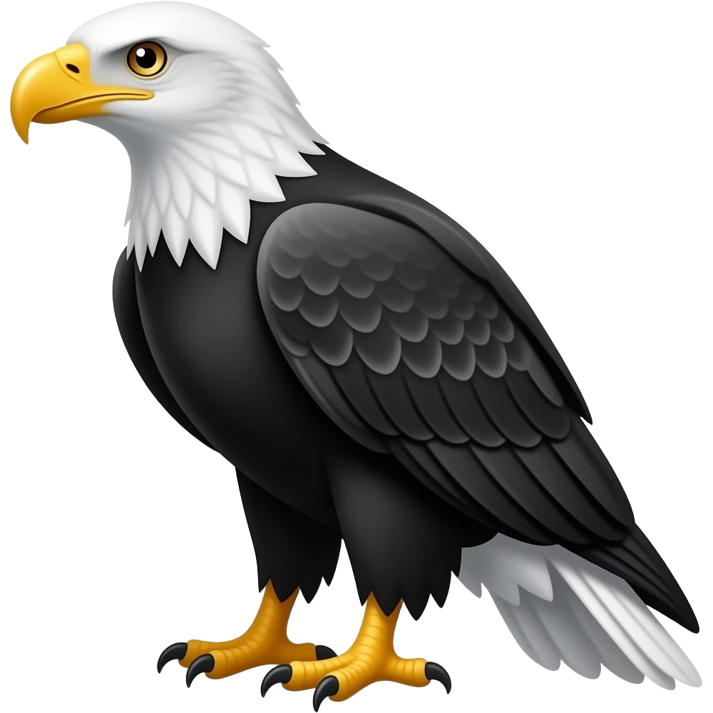 A black eagle emoji