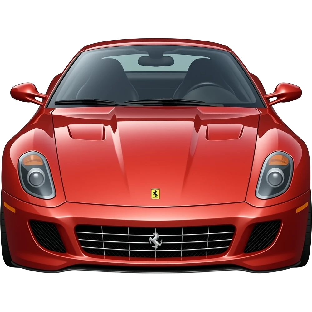 ferrari 599GTB, perfect proportions, cartoon drawing, exaggerated emoji