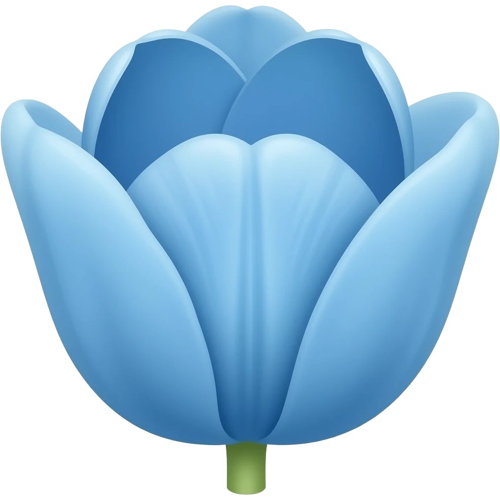 Blue tulip emoji