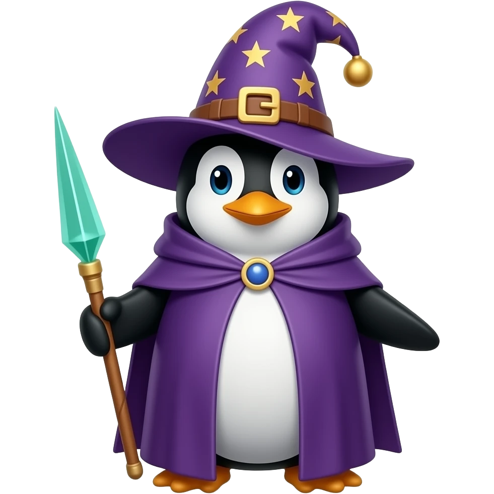 Penguin Wizard emoji
