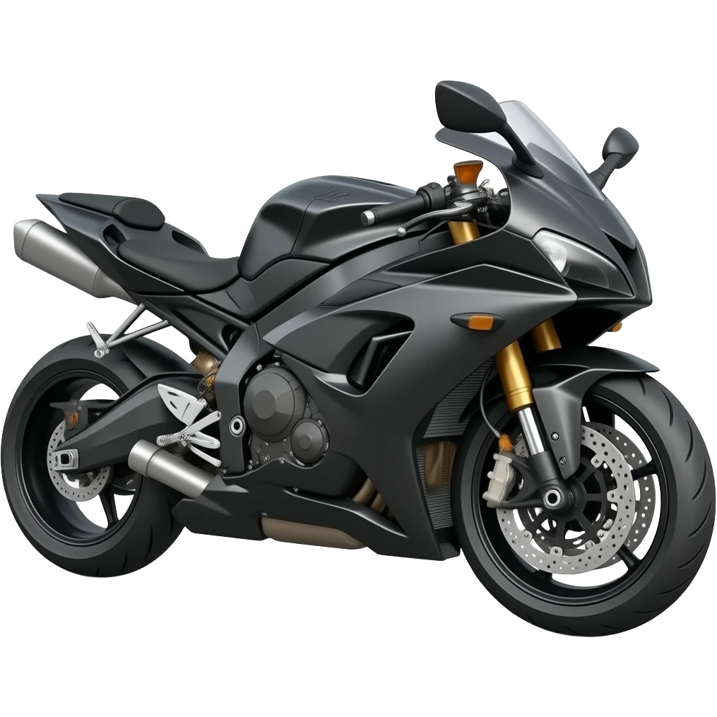 Matte black sport motorcycle emoji