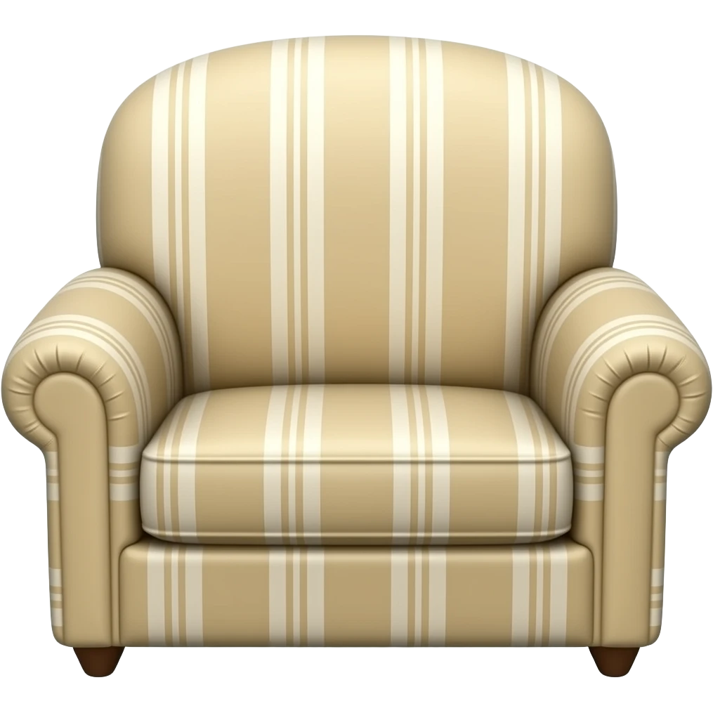vintage sofa with sripes emoji