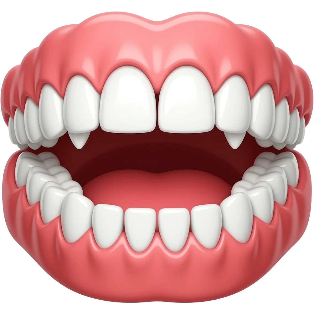 cartoon sharp teeth emoji