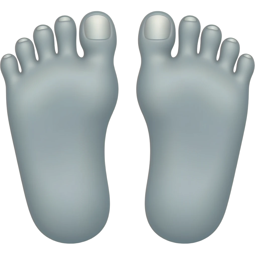 blue feet with nails emoji