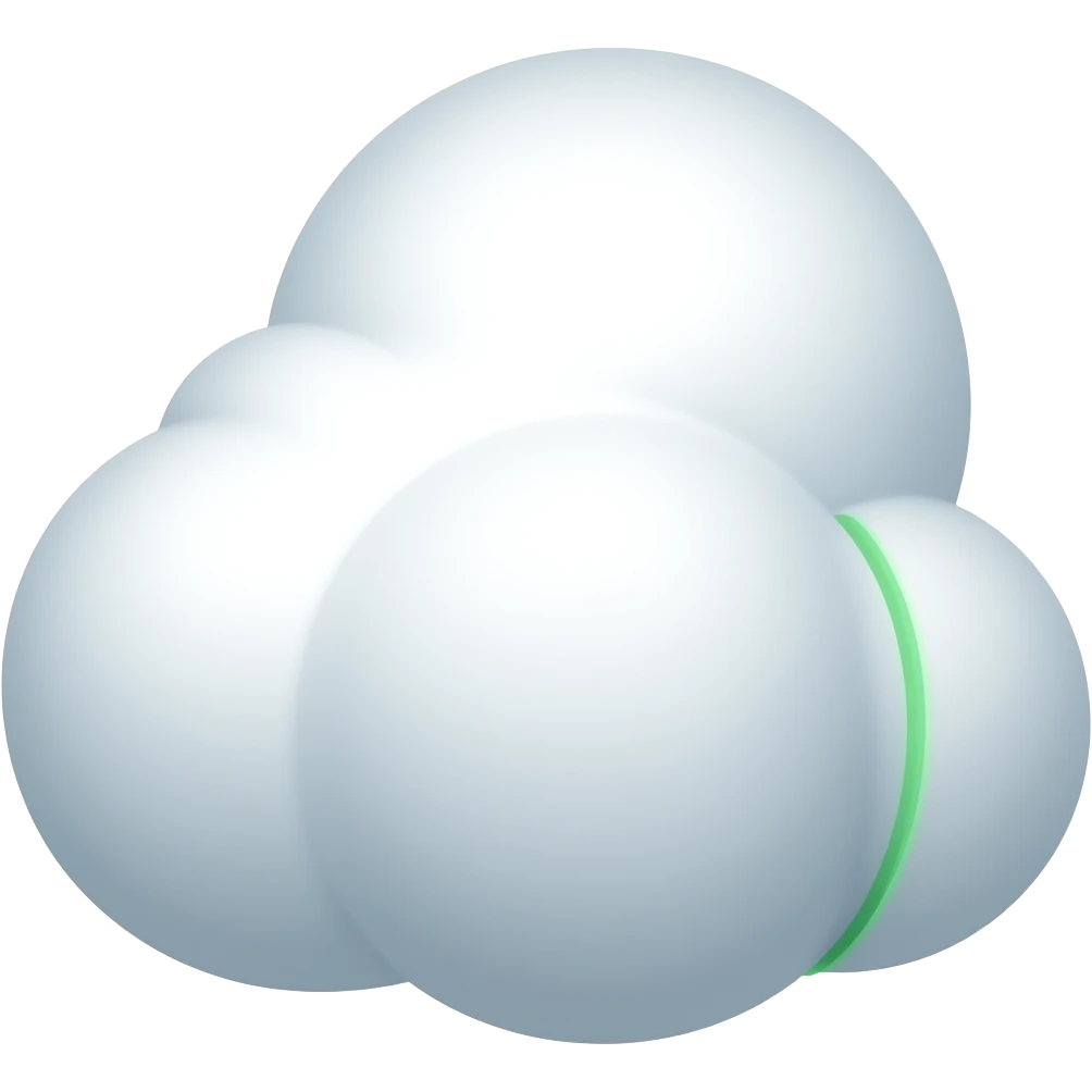 cloud with a bit of green lines emoji