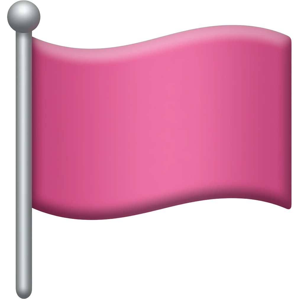 The red flag emoji but pink instead emoji