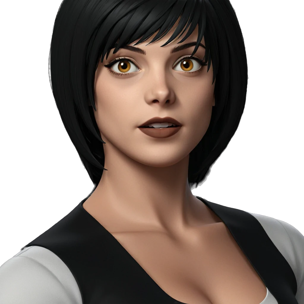 girl in black background portrait emoji