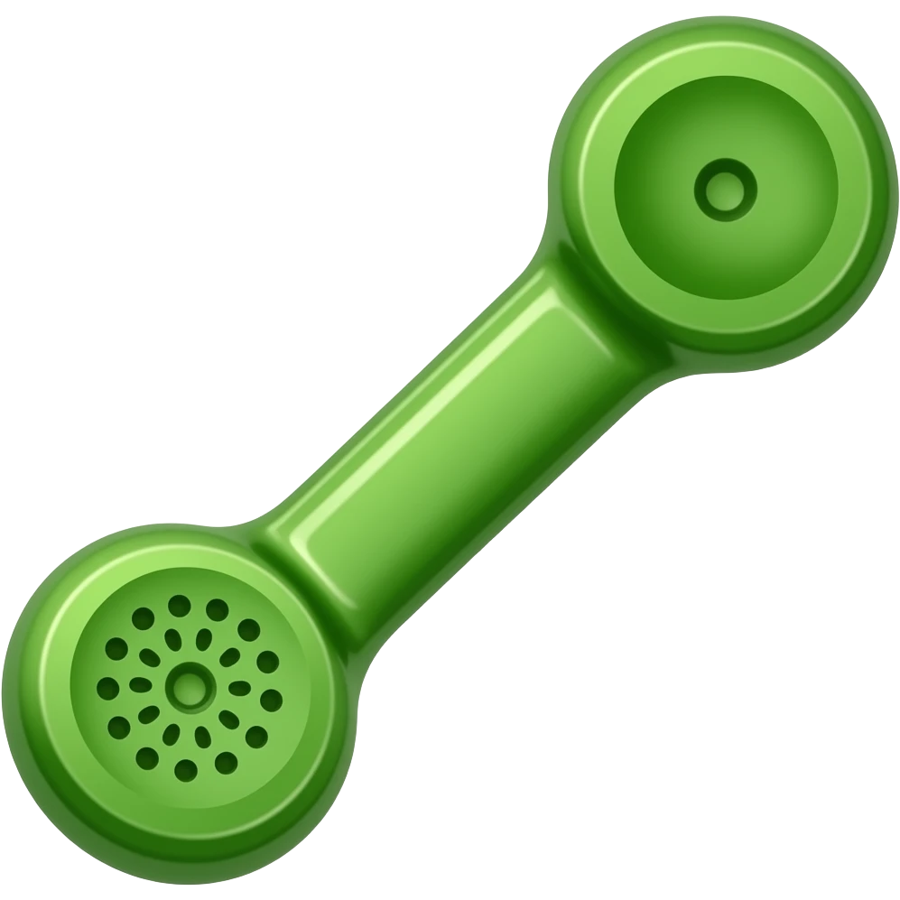 auricular de telefono verde emoji