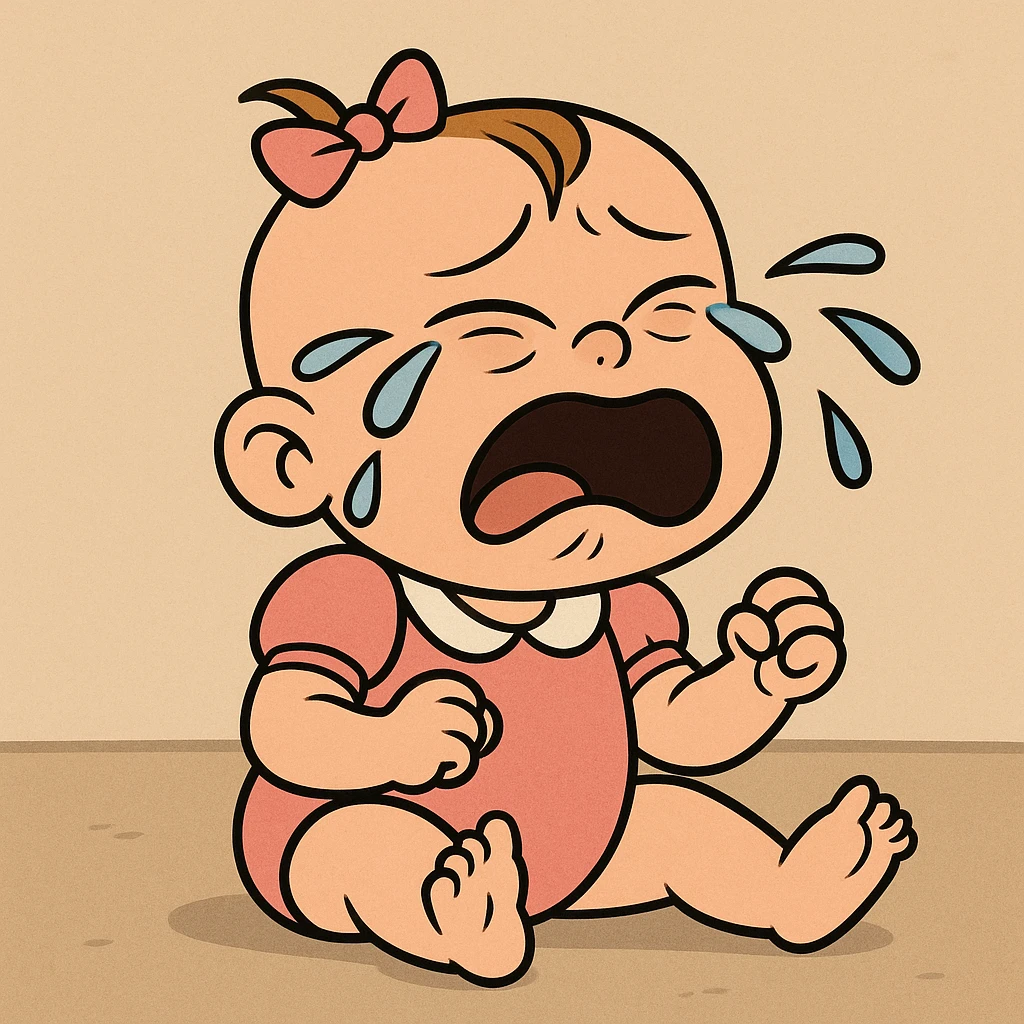 crying baby girl emoji